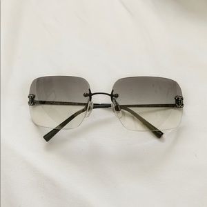 Grey Gradient Chanel Rimless Sunglasses 4017-D